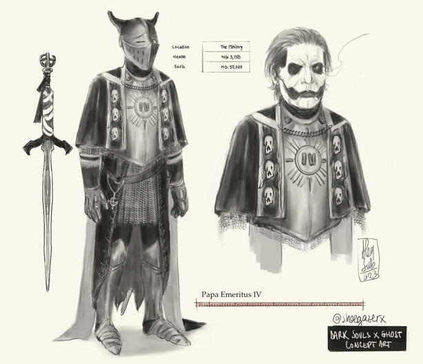 Papa Emeritus IV X Dark Souls Concept